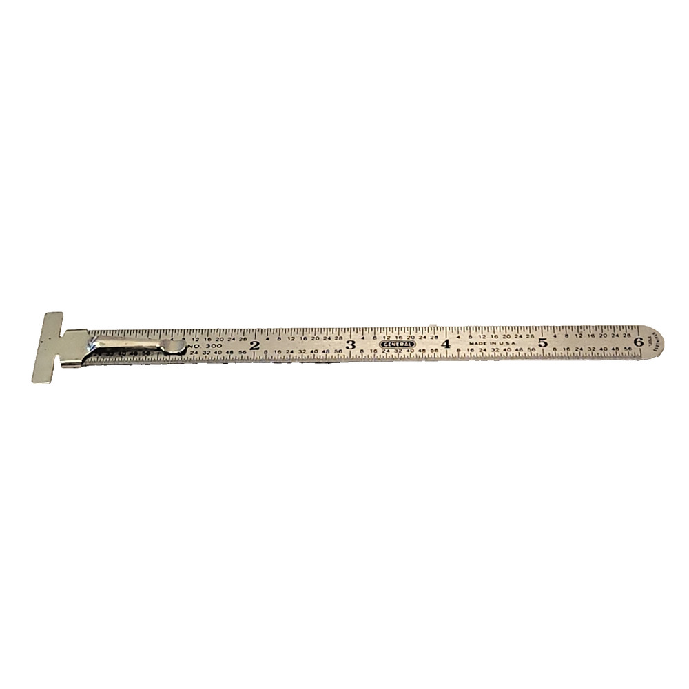 General Tools Model 300 Stainless Steel Mechanist Precision 6" Pocket Ruler